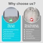 ZuHucpts Stainless Steel Cat Litter Box, Large Metal Litter Pan for Cats (24" Lx16 Wx6 H) - Image 9