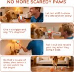 Interactive Dog Toys, Random Path Electric Automatic Moving and Rolling Dogs Toy with Rope for Small Medium Large Dogs, Motion-Activated Dog Stimulation Toy for Boredom Relief (Orange) - Image 6