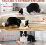 Interactive Dog Toys, Random Path Electric Automatic Moving and Rolling Dogs Toy with Rope for Small Medium Large Dogs, Motion-Activated Dog Stimulation Toy for Boredom Relief (Orange) - Image 7