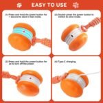 Interactive Dog Toys, Random Path Electric Automatic Moving and Rolling Dogs Toy with Rope for Small Medium Large Dogs, Motion-Activated Dog Stimulation Toy for Boredom Relief (Orange) - Image 10
