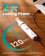 oneisall Dog Clippers with Double Blades,Cordless Small Pet Hair Grooming Trimmer,Low Noise for Trimming Dog's Hair Around Paws, Eyes, Ears, Face, Rump (White) - Image 7