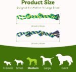 SHARLOVY Dog Rope Toy, Durable Cotton Dog Chew Toys for Aggressive Chewers, Interactive Tug of War Dog Toys for Small Medium to Large Breed (2 Pack, for Medium Dog) - Image 8