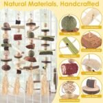 4 Pcs Bunny Chew Toys for Teeth, Hanging Rabbit Chewing Toy Treats with Timothy Grass & Natural Apple Wood, Improve Small Rodent Dental Health for Guinea Pig Hamster Chinchilla Rat Gerbil - Image 4