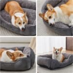 Dog Bed Medium, Super Soft Rectangle Dog Beds, Washable Warming Pet Bed with Anti-Slip Bottom, Anti-Anxiety, Grey, 25 x 21 x 8inch - Image 8
