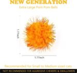 CABAX 1.8'' Assorted Color Sparkle Balls, Tinsel Pom Poms Puff Balls Glitter for Cat Kittens Toys DIY Christmas, 20 Pcs - Image 3