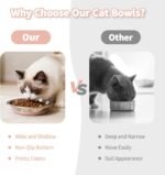 8 Pack Stainless Steel Cat Bowls, Cat Dishes Whisker Friendly with Non-Slip Silicone Bottom, Easy to Clean, 5.5" Shallow Wide Cat Food and Water Feeding Bowl for Indoor Outdoor Cats, Kitten - Image 5