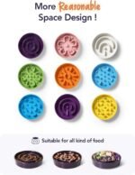 LE TAUCI Dog Bowls Slow Feeder Ceramic, 1.5 Cups Slow Feeding Dog Bowl Small Medium Breed, Puppy Slow Feeder Bowl for Fast Eater, Dog Dishes to Slow Down Eating, Puzzle Dog Food Bowl, Maze Purple - Image 7