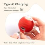 Interactive Cat Toy for Indoor Cats Fast Rolling on Carpet, Speedy Tail 2.0 Cat Toy, Three Working Modes 360° Smart Automatic Rolling Cat Ball Toys for Bored Indoor Cats and Dogs - Red - Image 5