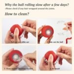 Interactive Cat Toy for Indoor Cats Fast Rolling on Carpet, Speedy Tail 2.0 Cat Toy, Three Working Modes 360° Smart Automatic Rolling Cat Ball Toys for Bored Indoor Cats and Dogs - Red - Image 6