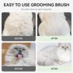 aumuca Small Animals Brush for Shedding, Cat Brushes for Indoor Cats, Horses Grooming Deshedding Brush for Dog Kitten Horse Massage Removes Loose Fur, Forest Green - Image 8