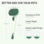 aumuca Small Animals Brush for Shedding, Cat Brushes for Indoor Cats, Horses Grooming Deshedding Brush for Dog Kitten Horse Massage Removes Loose Fur, Forest Green - Image 9