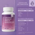 D-Mannose 1000mg with Cranberry (2 Capsules per Daily Serving) – 4-in-1 UTI & Bladder Cleanse with Hibiscus & Dandelion – 180 Vegan Capsules – Made in Canada - Image 7