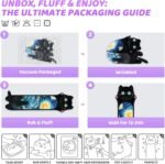 Mewaii Long Cat Plush Body Pillow, Cute Cat Plush Animals Kawaii Soft Plushies, Kitten Plush Pillow Doll Gift for Girls Boys (Blue Starry Cat 44 Inch) - Image 5