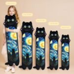 Mewaii Long Cat Plush Body Pillow, Cute Cat Plush Animals Kawaii Soft Plushies, Kitten Plush Pillow Doll Gift for Girls Boys (Blue Starry Cat 44 Inch) - Image 7
