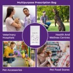 Pet Themed White Paper Prescription Bag W/Stock Logo "Your Pet Our Care" — MSPRX3 Veterinary Dog & Cat Print Paper Bags — Rx Vet Medical Pharmacy Bags, Made in USA — 100 Count, (Large, 5 X 2 X 10) - Image 9