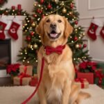 PETDURO Custom Dog Collar Personalized with Name Engraved Gold Metal Buckle for Large Medium Small Female Girl Dogs - Dog Leash and Bow Tie Set Available - Soft Comfy Velvet (Red, M) - Image 4