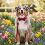 PETDURO Custom Dog Collar Personalized with Name Engraved Gold Metal Buckle for Large Medium Small Female Girl Dogs - Dog Leash and Bow Tie Set Available - Soft Comfy Velvet (Red, M) - Image 5