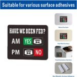 Beiyer Pet Feeding Reminder，2-Pack AM/PM Pet Feeding Tracker – Magnetic Fridge Sign with "Yes/No" Slider for Dogs & Cats | Prevent Overfeeding & Track Meals Effortlessly - Image 4