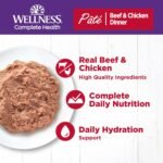Wellness Complete Health Natural Canned Grain Free Wet Cat Food, Beef & Chicken Pate, 3-Ounce Can (Pack of 24) - Image 3