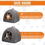 Cat Bed for Indoor Cats,Small Dog Bed,Cat Cave,Premium Small Animal Bed with Removable Washable Cushioned Pillow (Medium:15 * 15 * 15 inches) - Image 3