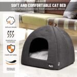 Cat Bed for Indoor Cats,Small Dog Bed,Cat Cave,Premium Small Animal Bed with Removable Washable Cushioned Pillow (Medium:15 * 15 * 15 inches) - Image 4