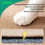 Cat Scratching Mat Scratcher Mats for Couch Protector - 78.7"x15.8" Self-Adhesive Kitten Scratcher Climbing Wall Mats, Cats Scratch Protectors for Furniture Sofa (Khaki) - Image 5