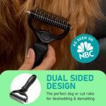 Maxpower Planet Pet Grooming Brush - Double Sided Shedding, Dematting - Undercoat Rake for Dogs - Dog Grooming Brush - Deshedding Brush for Dogs - Dog Brush, Cat Brush, Reduce Shedding by 95%, Black - Image 3