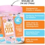 Tiki Cat Baby Stix Wet Cat Treats, Chicken in Creamy Gravy, 0.28 oz. Sachets (42 Count Jar) - Image 6