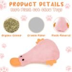 Andiker Cat Catnip Toys, 3Pcs Cat Interactive Toys for Indoor Cats, Soft Plush Cat Chew Toys with Crinkle Paper for Relieve Stress, Reduce Boredom, Teething (Ducks) - Image 4