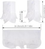 Fake Collar Shirt Detachable Dickey Collar Cuff Chiffon Faux False Half Shirts for Women (White) - Image 4