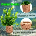 Aquarium Plant Holder Rings 30 Pcs – 2.5x2.5cm Ceramic Water Plant Anchors with 1.2cm Inner Diameter, Round Shape, Heavy Base – Aquatic Fastener for Tanks, Shrimp Tanks, Hydroponics - Image 6