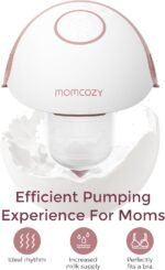 Momcozy Breast Pump Hands Free Mobile Style | M6, Wearable Breastfeeding Pump Ideal Rhythm for More Milk, DoubleFit Flange More Fit & Discreet with 3 Modes & 9 Levels, 24mm (Cozy Red, 2 Count) - Image 5