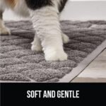 GORILLA GRIP Water Resistant Cat Litter Box Catcher Mat 89x58 cm, Easy Cleaning Mess Trapper Protects Floors, Stays in Place for Cats, Soft on Kitty Paws, Less Waste, Gray - Image 9