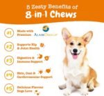 Zesty Paws 8-in-1 Dog Multivitamin Chewables - Digestive & Immune Support Dog Supplements - Support Skin, Heart & Liver Health - Peanut Butter Flavour - 90 Count - Image 3