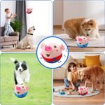 Livun Active Moving Pet Plush Toy, Interactive Dog Toy Pet Bouncing Balls, Moving Dog Ball Plush Toy Talking Moving Dog Toy Dog Pet Toy Shake Bounce Boredom Toys for Pets, Cats (Blue Pig) - Image 6