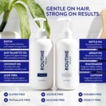 Routine Wellness Shampoo & Conditioner Set - Strengthens Dry Damaged Hair - Promotes Full, Voluminous, Healthy Hair - Coconut & Vanilla (Pack of 2) - Image 6