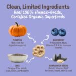 Cookie PAL Organic Soft Dog Treats (Peanut Butter Apple & Blueberry Pumpkin), Made in Canada, Low Calorie Human Grade Biscuits, Non-GMO, 250g (4 pk) - Image 5