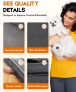 Orthopedic Dog Bed Large, Waterproof Pet Sofa Bed with Non-Slip Bottom and Four-Sided Bolster Cushion, Egg Foam Dog Couch with Removable Washable Cover, Gray Large Dog Beds - Image 7