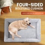 Orthopedic Dog Bed Large, Waterproof Pet Sofa Bed with Non-Slip Bottom and Four-Sided Bolster Cushion, Egg Foam Dog Couch with Removable Washable Cover, Gray Large Dog Beds - Image 8