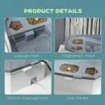 PawHut Turtle Tank, Turtle Aquarium with Full View Reptile Habitat, Basking Platform, Multi-Functional Area, Filter Layer Design, Water Pump, Easy to Clean and Change Water - Image 5