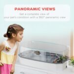 PawHut Turtle Tank, Turtle Aquarium with Full View Reptile Habitat, Basking Platform, Multi-Functional Area, Filter Layer Design, Water Pump, Easy to Clean and Change Water - Image 6