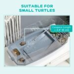PawHut Turtle Tank, Turtle Aquarium with Full View Reptile Habitat, Basking Platform, Multi-Functional Area, Filter Layer Design, Water Pump, Easy to Clean and Change Water - Image 8