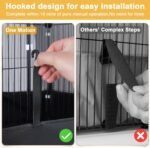 XiaZ Guinea Pig Cage with Waterproof PVC Bottom Liner & Roof & One-Hand Release Hook, Triple Fixing C&C Cage for Guinea Pigs, Bunny, Rabbit, Hedgehog, Small Animal Indoor Playpen 47''L x 24''W x 16''H - Image 3