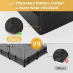 XiaZ Guinea Pig Cage with Waterproof PVC Bottom Liner & Roof & One-Hand Release Hook, Triple Fixing C&C Cage for Guinea Pigs, Bunny, Rabbit, Hedgehog, Small Animal Indoor Playpen 47''L x 24''W x 16''H - Image 5