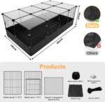 XiaZ Guinea Pig Cage with Waterproof PVC Bottom Liner & Roof & One-Hand Release Hook, Triple Fixing C&C Cage for Guinea Pigs, Bunny, Rabbit, Hedgehog, Small Animal Indoor Playpen 47''L x 24''W x 16''H - Image 8