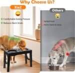 XiaZ Elevated Dog Bowls, 5 Heights Adjustable Dog Raised Bowl Stand with 1 Slow Feeder Bowl and 1 Water Bowl - Image 4