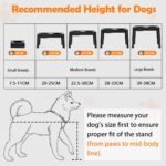 XiaZ Elevated Dog Bowls, 5 Heights Adjustable Dog Raised Bowl Stand with 1 Slow Feeder Bowl and 1 Water Bowl - Image 9