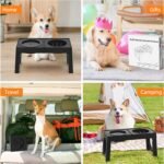 XiaZ Elevated Dog Bowls, 5 Heights Adjustable Dog Raised Bowl Stand with 1 Slow Feeder Bowl and 1 Water Bowl - Image 10