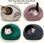 MEOWFIA Premium Felt Cat Bed Cave - Handmade 100% Merino Wool Hideaway House for Cats and Kittens (Large, Tucson Sunset) - Image 7