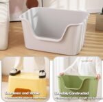 Vealind Open Top Cat Litter Tray with High Sides and Low Entry Cat Litter Box, 100% Leak Proof Anti Splash Pet Litter Box Cat Potty - Image 6